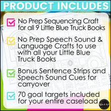 Load image into Gallery viewer, Little Blue Truck: One Page Book Craft for Speech Therapy