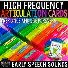 Load image into Gallery viewer, Real Life Articulation Flashcards using High Frequency Words for Early Sounds