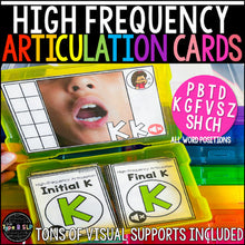 Load image into Gallery viewer, Real Life Articulation Flashcards using High Frequency Words for Early Sounds