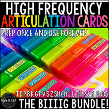 Load image into Gallery viewer, Real Life Articulation Flashcards using High Frequency Words: The Big Bundle