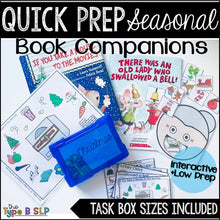 Load image into Gallery viewer, FREE SAMPLE Quick Prep Seasonal Book Companions for Speech Therapy: Mini Winter Sample