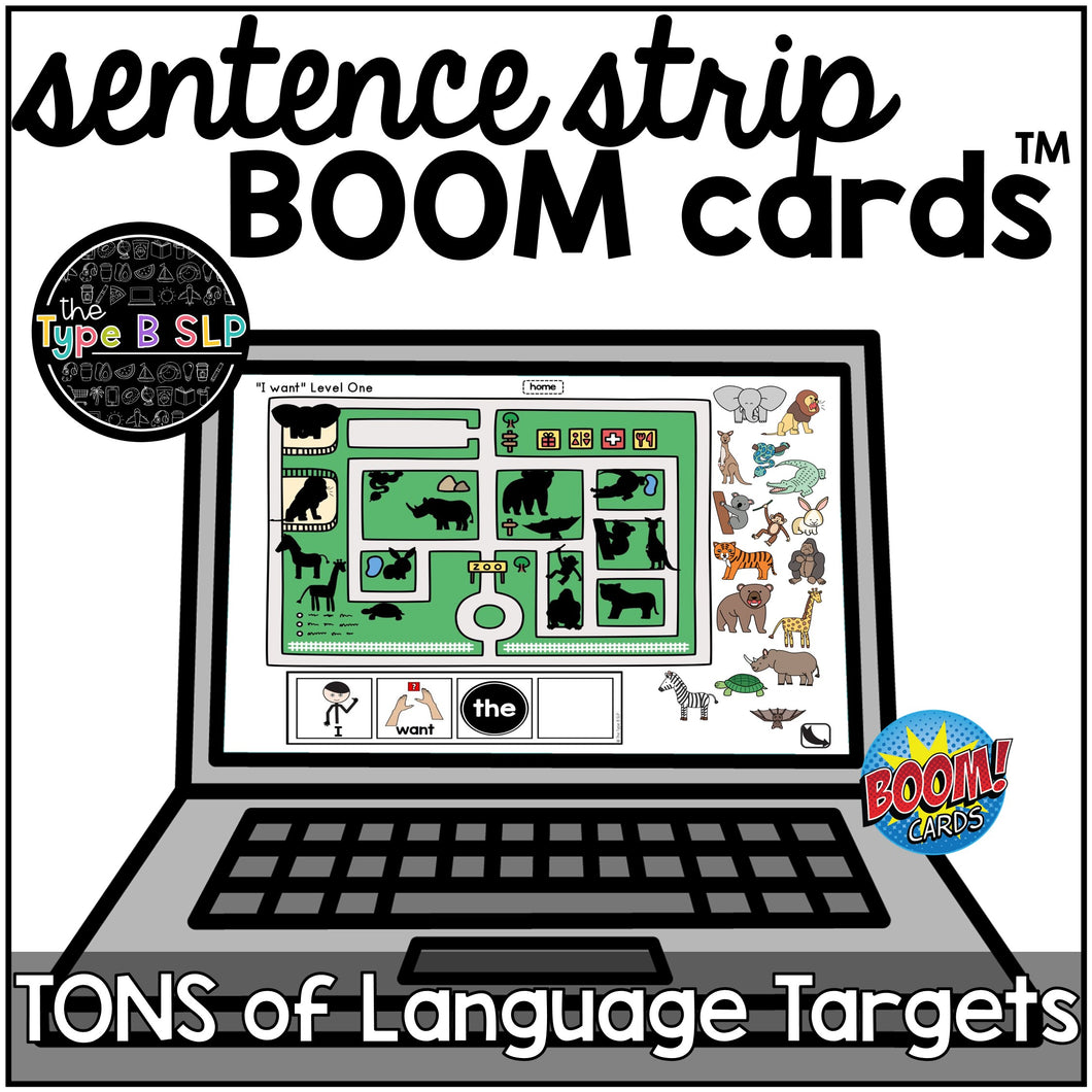 BOOM CARDS™ for Language: Sentence Strips