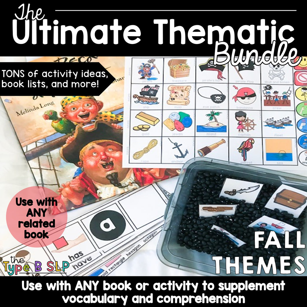 Ultimate Thematic Units for FALL Bundle for Speech Therapy