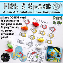 Load image into Gallery viewer, Articulation Game Companion for Speech Therapy: Fish & Speak