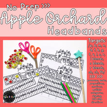 Load image into Gallery viewer, Apple Articulation & Language Headbands for Speech Therapy: One Page Craft
