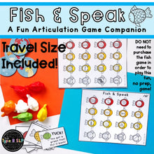 Load image into Gallery viewer, Articulation Game Companion for Speech Therapy: Fish & Speak