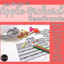 Load image into Gallery viewer, Apple Articulation & Language Headbands for Speech Therapy: One Page Craft