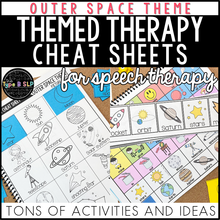 Load image into Gallery viewer, Outer Space Themed Word Lists | Themed Cheat Sheets for Speech Therapy
