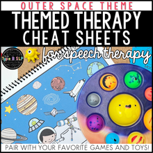 Load image into Gallery viewer, Outer Space Themed Word Lists | Themed Cheat Sheets for Speech Therapy
