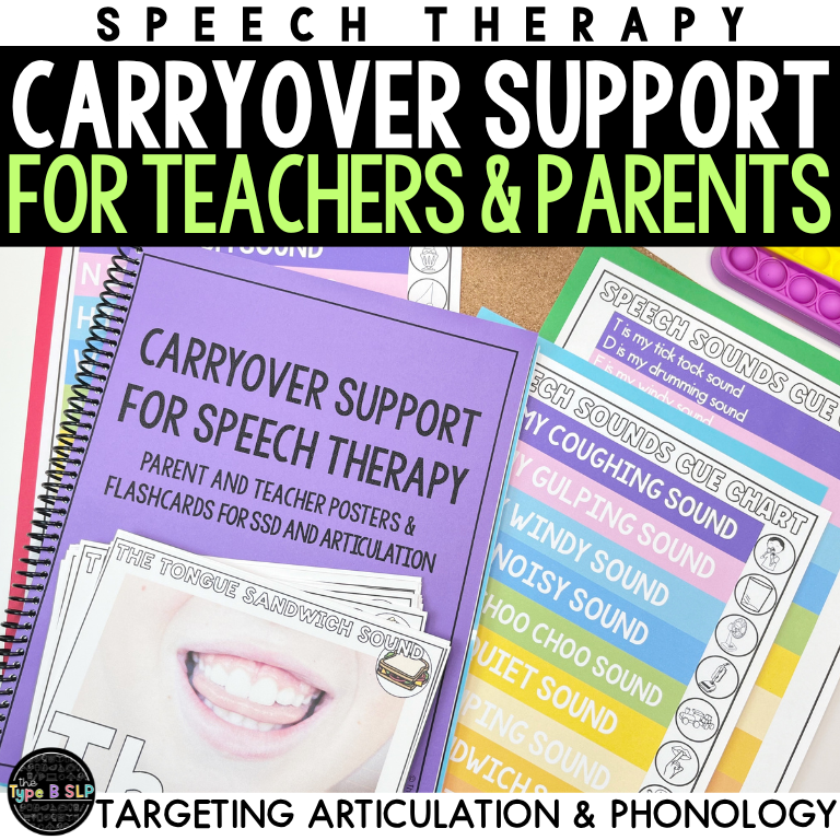Carryover Worksheets for Speech Therapy Articulation & Phonology: High Trial Homework