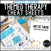 Load image into Gallery viewer, Arctic Themed Word Lists | Themed Cheat Sheets for Speech Therapy
