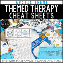 Load image into Gallery viewer, Arctic Themed Word Lists | Themed Cheat Sheets for Speech Therapy
