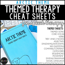 Load image into Gallery viewer, Arctic Themed Word Lists | Themed Cheat Sheets for Speech Therapy
