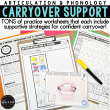 Load image into Gallery viewer, Carryover Worksheets for Speech Therapy Articulation &amp; Phonology: High Trial Homework

