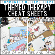 Load image into Gallery viewer, Community Helpers Themed Word Lists | Themed Cheat Sheets for Speech Therapy
