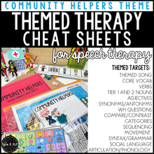 Load image into Gallery viewer, Community Helpers Themed Word Lists | Themed Cheat Sheets for Speech Therapy
