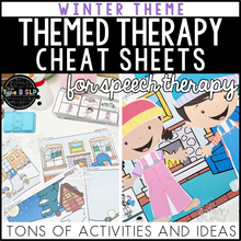 Load image into Gallery viewer, Winter Themed Word Lists | Themed Cheat Sheets for Speech Therapy
