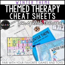 Load image into Gallery viewer, Winter Themed Word Lists | Themed Cheat Sheets for Speech Therapy
