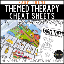 Load image into Gallery viewer, Farm Themed Word Lists | Cheat Sheets for Speech Therapy
