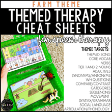 Load image into Gallery viewer, Farm Themed Word Lists | Cheat Sheets for Speech Therapy
