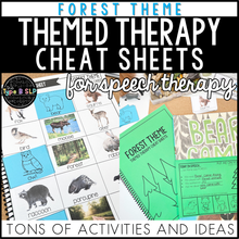 Load image into Gallery viewer, Forest Themed Word Lists | Themed Cheat Sheets for Speech Therapy
