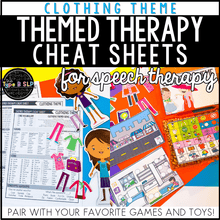 Load image into Gallery viewer, Clothing Themed Word Lists | Cheat Sheets for Speech Therapy
