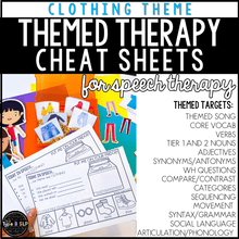 Load image into Gallery viewer, Clothing Themed Word Lists | Cheat Sheets for Speech Therapy
