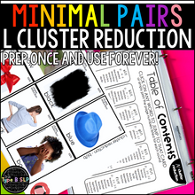 Load image into Gallery viewer, L Cluster Reduction Minimal Pairs: Real-Life Flashcards Print &amp; Digital
