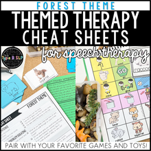 Load image into Gallery viewer, Forest Themed Word Lists | Themed Cheat Sheets for Speech Therapy
