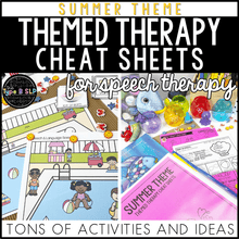 Load image into Gallery viewer, Summer Themed Word Lists | Themed Cheat Sheets for Speech Therapy
