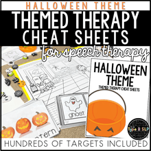 Load image into Gallery viewer, Halloween Themed Word Lists | Themed Cheat Sheets for Speech Therapy
