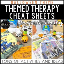 Load image into Gallery viewer, Halloween Themed Word Lists | Themed Cheat Sheets for Speech Therapy
