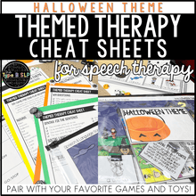 Load image into Gallery viewer, Halloween Themed Word Lists | Themed Cheat Sheets for Speech Therapy
