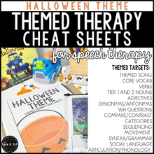 Load image into Gallery viewer, Halloween Themed Word Lists | Themed Cheat Sheets for Speech Therapy
