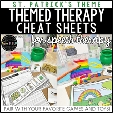 Load image into Gallery viewer, St. Patrick&#39;s Day Themed Word Lists | Themed Cheat Sheets for Speech Therapy
