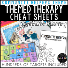 Load image into Gallery viewer, Community Helpers Themed Word Lists | Themed Cheat Sheets for Speech Therapy
