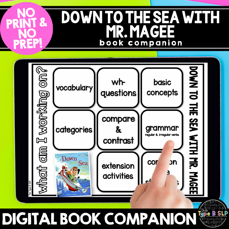 Down to Sea with Mr Magee: No Print Digital Book Companion for Speech Therapy