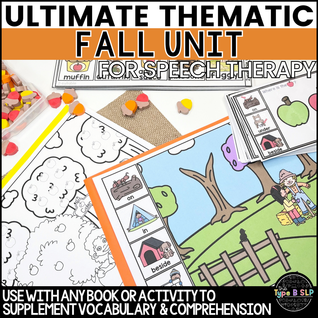 Ultimate Thematic Units for FALL Bundle for Speech Therapy