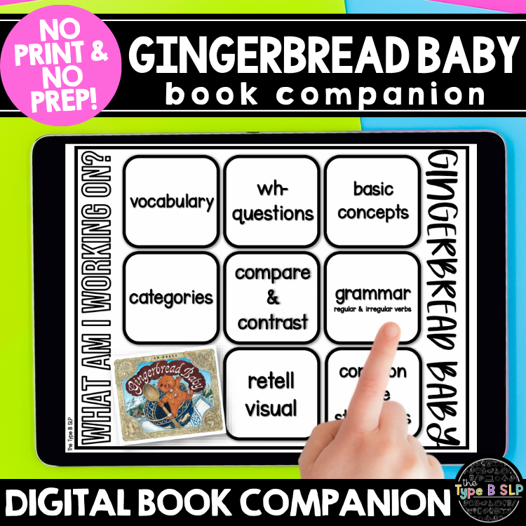Gingerbread Baby Digital Book Companion for Speech Therapy
