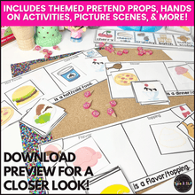 Load image into Gallery viewer, Ultimate Thematic ICE CREAM UNIT for Speech Therapy with BOOM CARDS
