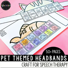 Load image into Gallery viewer, Headband Pets Speech Therapy: No Prep Pets Headband Craft for Speech Language

