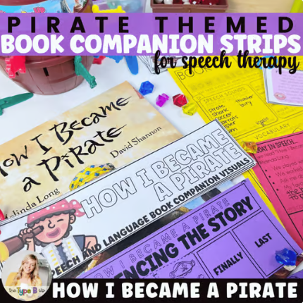 FREE Speech Therapy Book Companion Strips: How I Became A Pirate