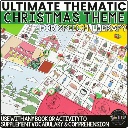 Ultimate Thematic CHRISTMAS UNIT for Speech Therapy | Christmas Theme