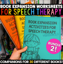 Load image into Gallery viewer, Bundle TWO Book Companion Expansion Pages for Speech Therapy

