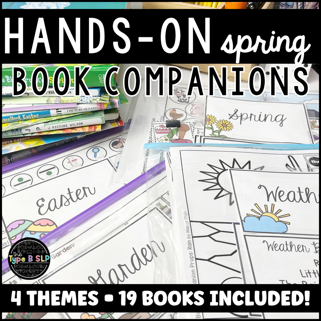 Spring Themed Hands-On Book Companions for Speech Therapy