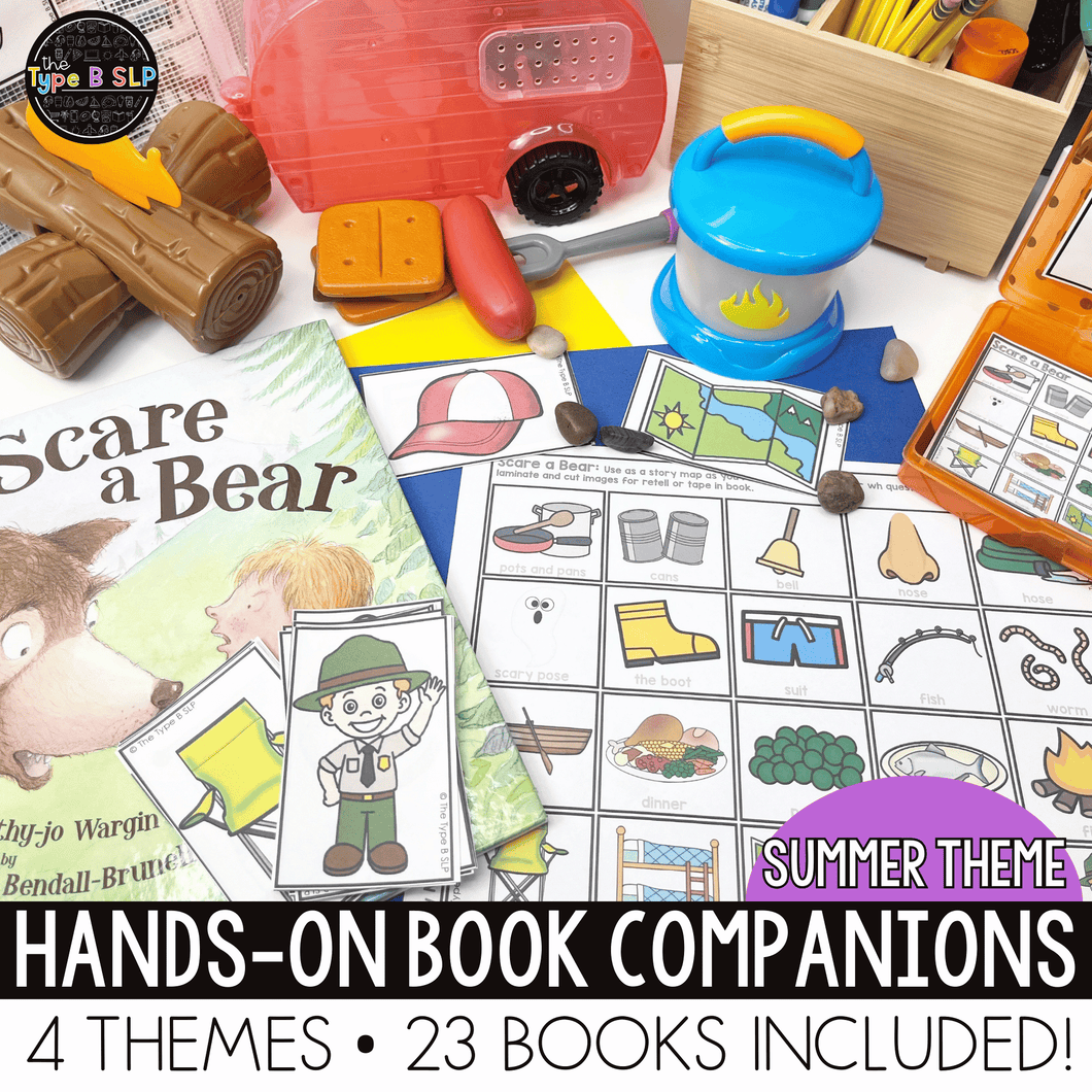Summer Themed Hands-On Book Companions for Speech Therapy