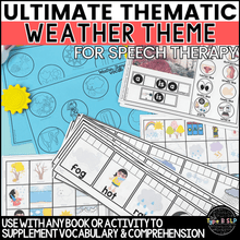 Load image into Gallery viewer, Ultimate Thematic WEATHER SEASONS UNIT for Speech Therapy with Boom Cards
