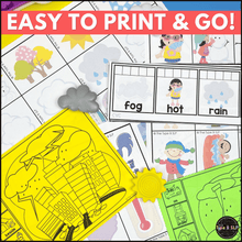 Load image into Gallery viewer, Ultimate Thematic WEATHER SEASONS UNIT for Speech Therapy with Boom Cards
