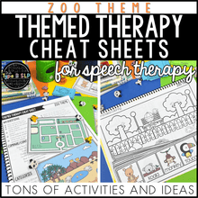 Load image into Gallery viewer, Zoo Themed Word Lists | Themed Cheat Sheets for Speech Therapy
