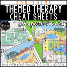 Load image into Gallery viewer, Zoo Themed Word Lists | Themed Cheat Sheets for Speech Therapy
